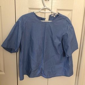 Uniqlo Blue Mid-Sleeve Top